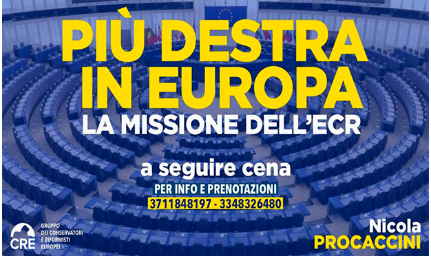  “Più Destra in Europa”, convegno con l’europarlamentare Nicola Procaccini
