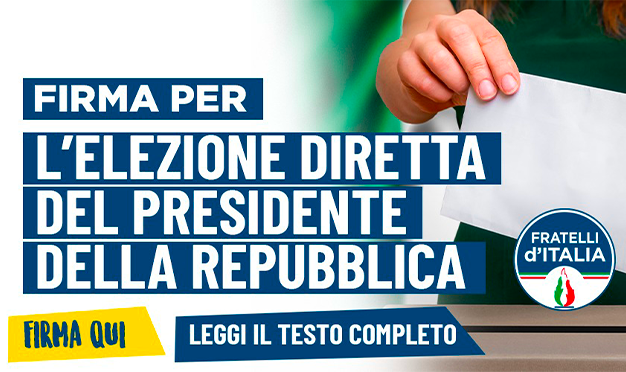  Riforme: FdI lancia raccolta firme online per presidenzialismo