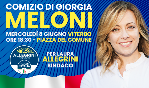 Giorgia Meloni in piazza a sostegno di Laura Allegrini