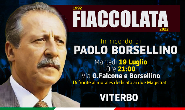  A trent’ anni dalla strage di via D’Amelio, torna la fiaccolata in memoria di Paolo Borsellino